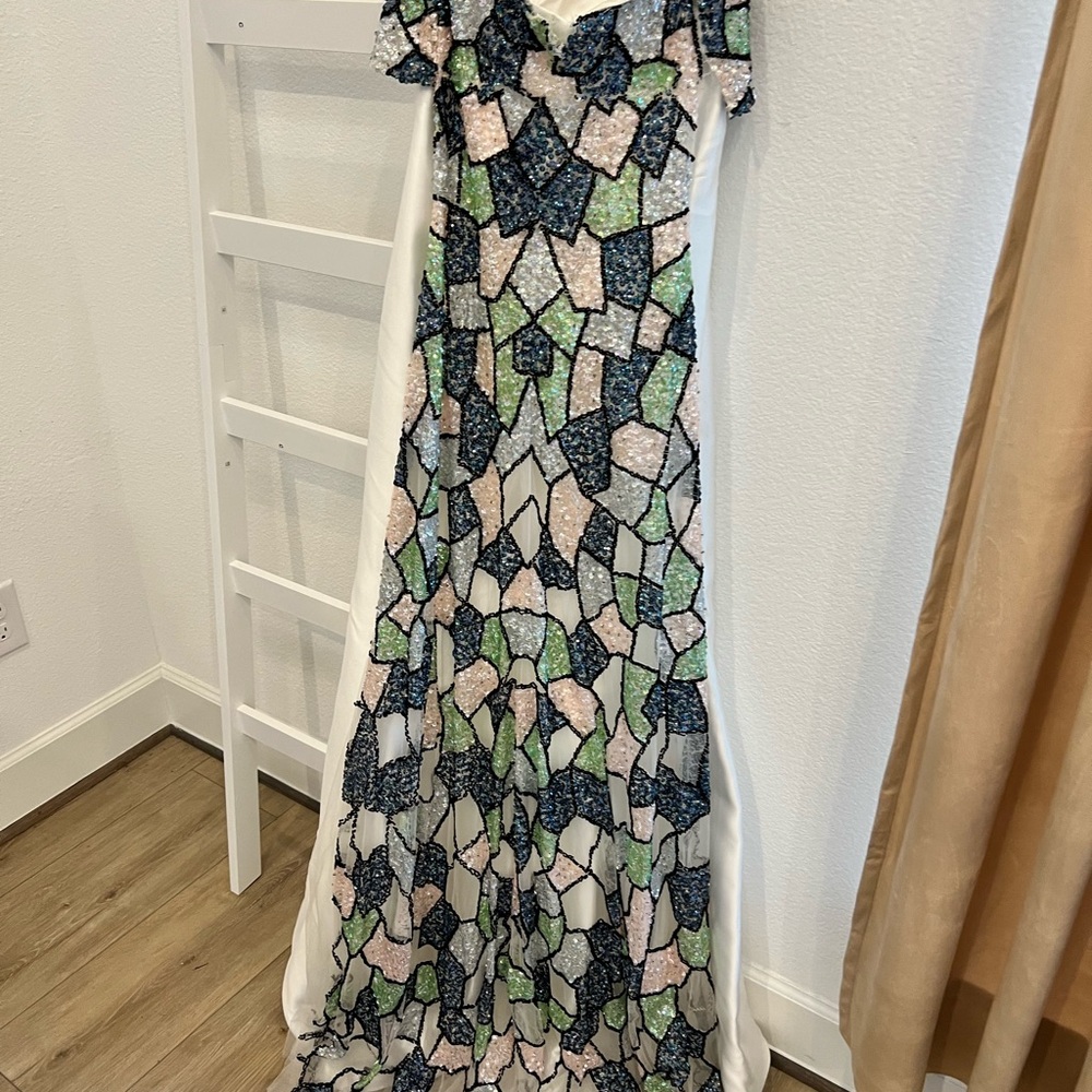 Elegant Mosaic Patterned Dress